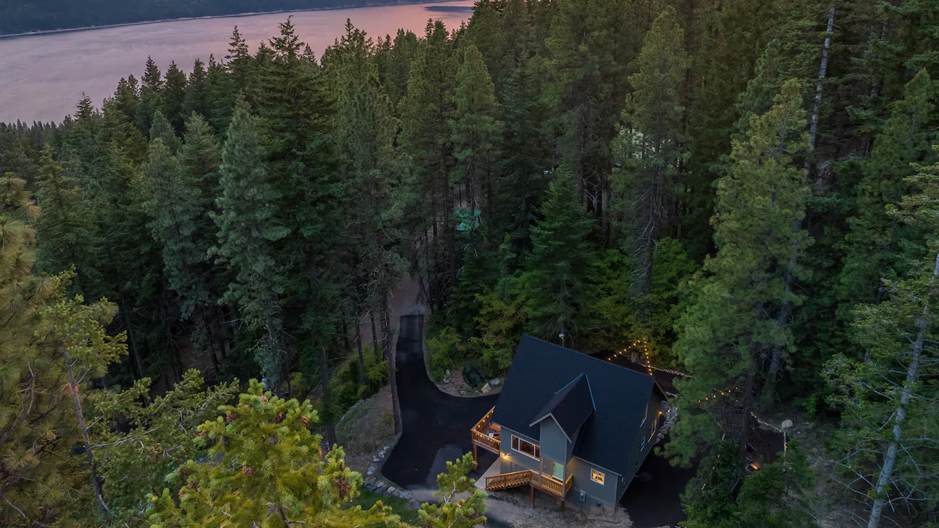 A host's cabin nestled in the forest